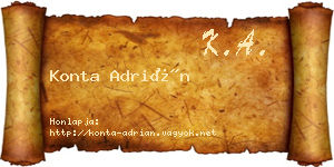Konta Adrián névjegykártya